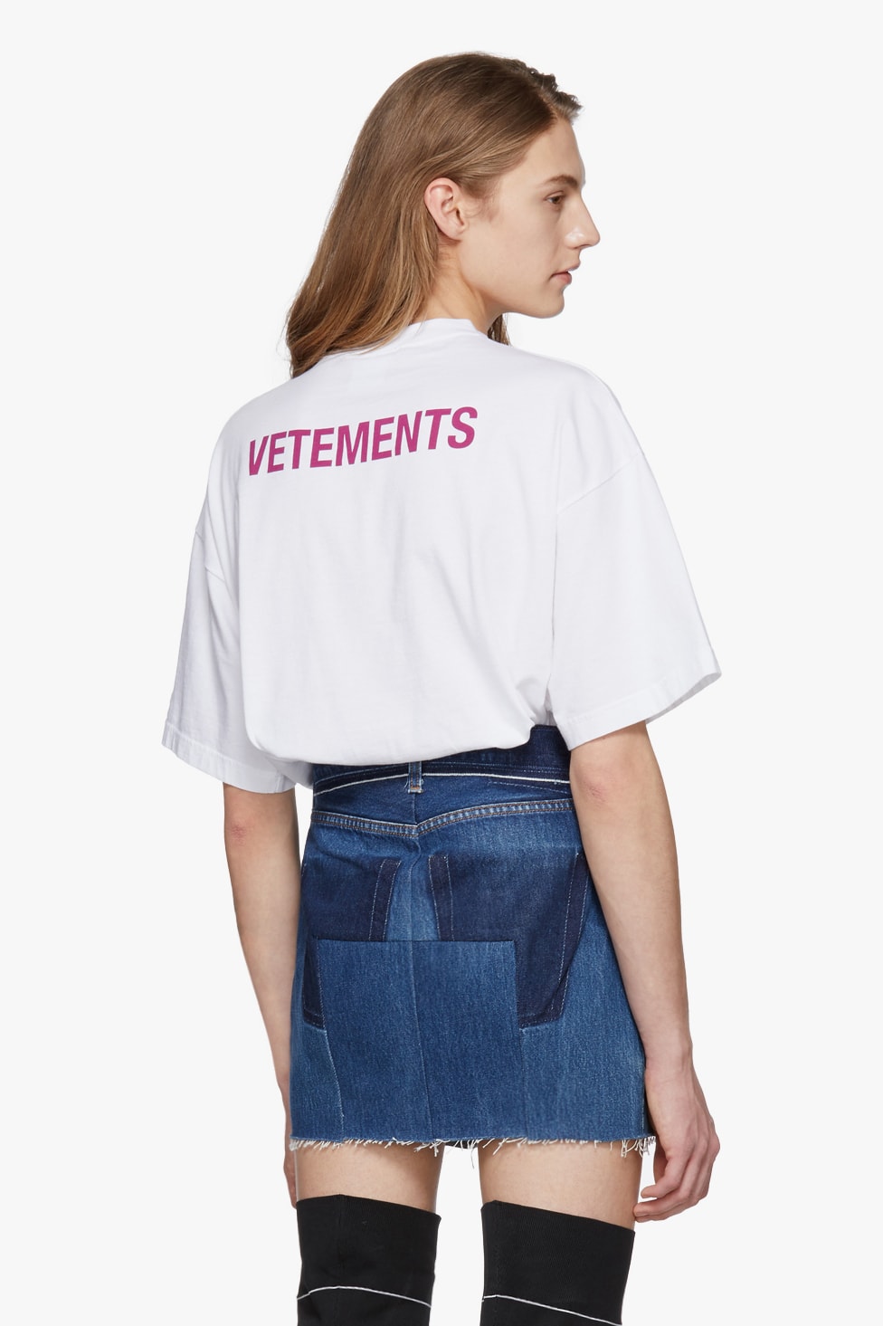 Vetements Entry Level T-Shirt Affordable White Pink Print Staff Merchandise Merch Demna Gvasalia