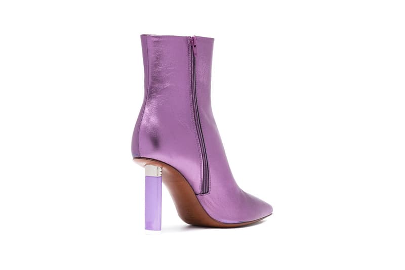 Vetements Lighter Heel Ankle Boots Metallic Purple