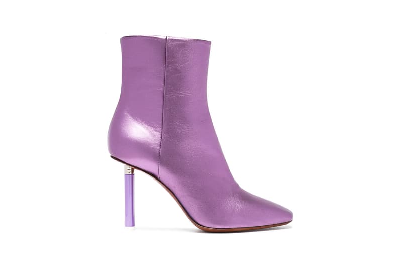 Vetements Lighter Heel Ankle Boots Metallic Purple