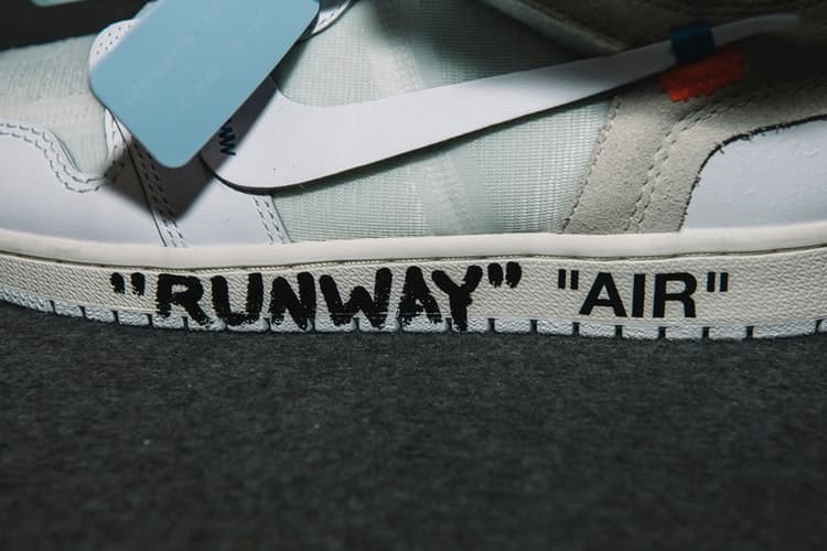 Virgil Abloh Nike Air Jordan 1 White 2018 Paris Fashion Men's Week