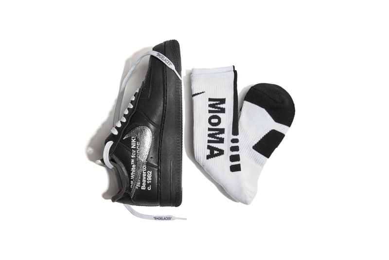 Off-White™ by Virgil Abloh for MoMa x white nike air roshe with aztec swoosh pants black in Black Elite Sock