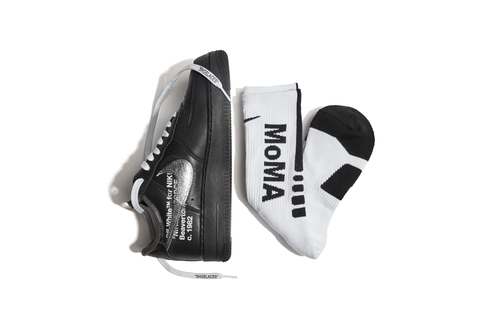 Off-White™ by Virgil Abloh for MoMa x Nike Air Force 1 in Black Elite Sock