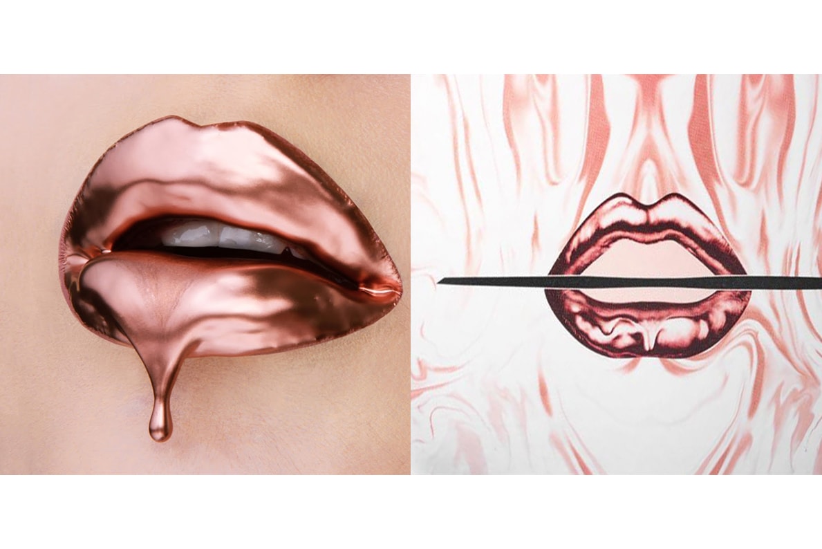 Makeup Artist Vlada Haggerty Sues Makeup Forever Lawsuit Copyright Infringement Dripping Lips Art Beauty Rose Gold Chrome
