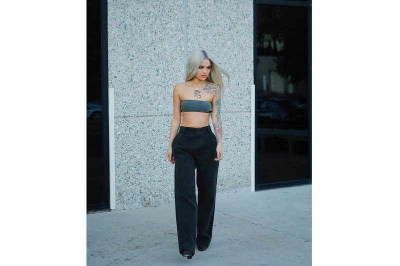 Yeezy Season 6 Instagram Campaign Amina Blue Bra Pants