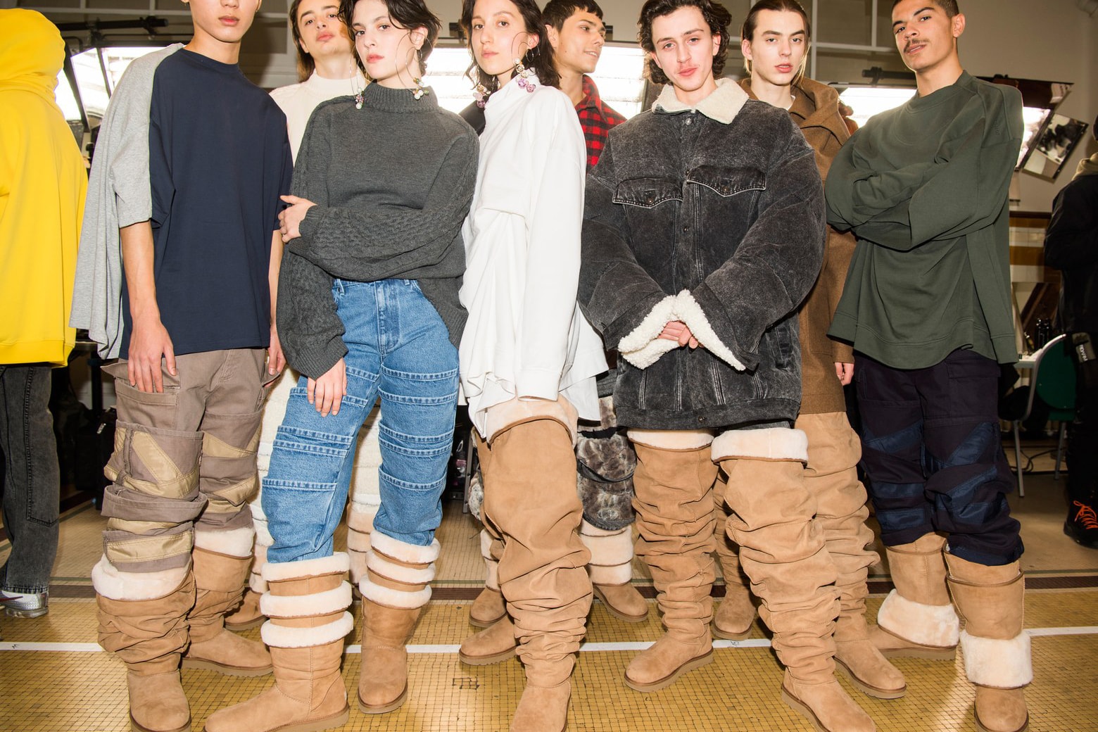 Y/Project Crotch-High Thigh UGG Boots Paris Fashion Week Men's 2018 Ugly Shoes Trend Runway Show