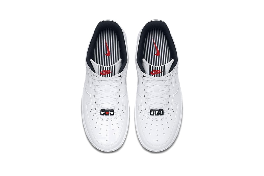 Nike Air Force 1 Valentine's Day Release White Heart Detail Limited Edition AF1 Silhouette