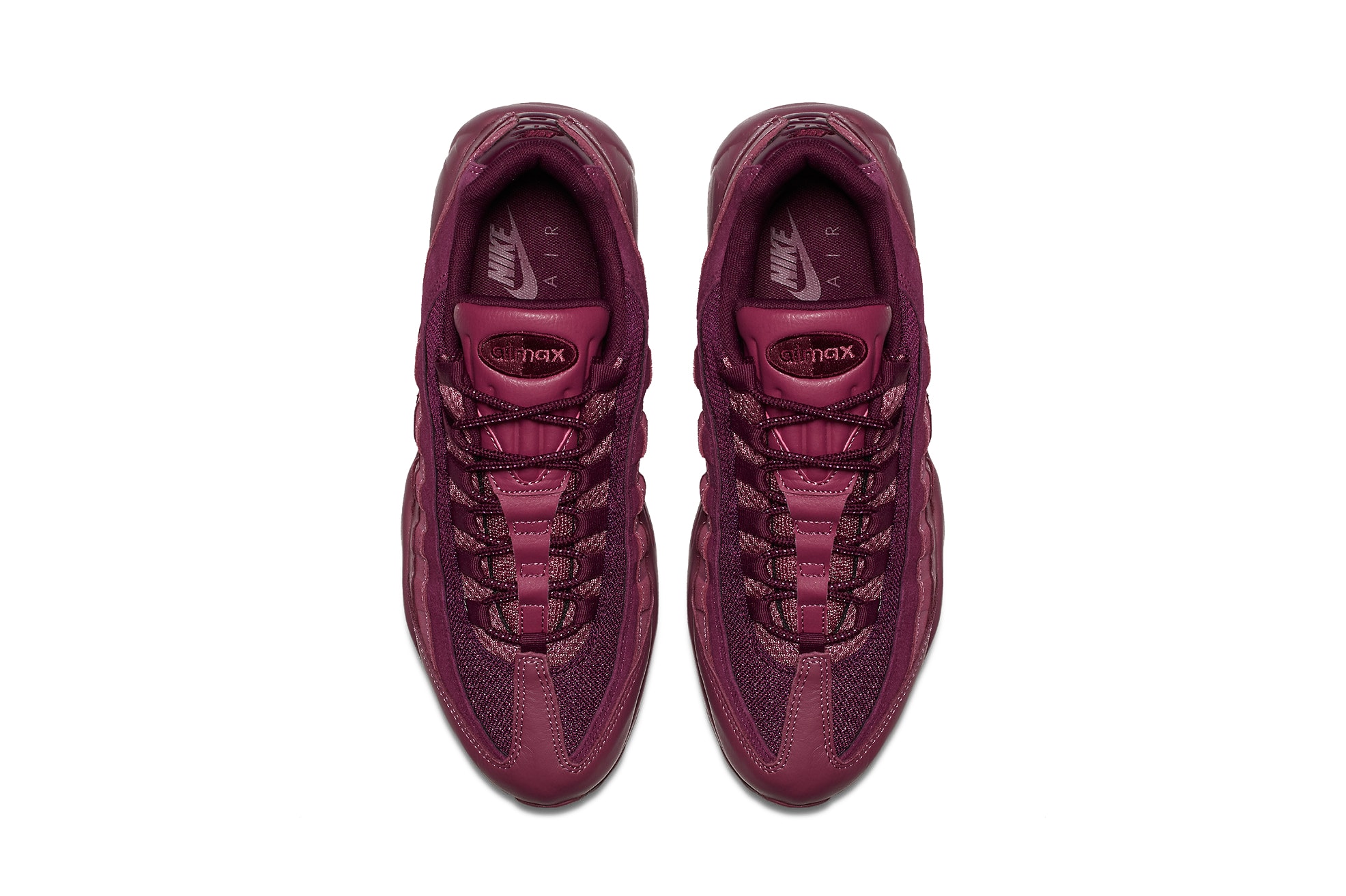 Nike Air Max 95 Vintage Wine Silhouette Burgundy Red Purple Dark Oxblood Shoe Sneaker