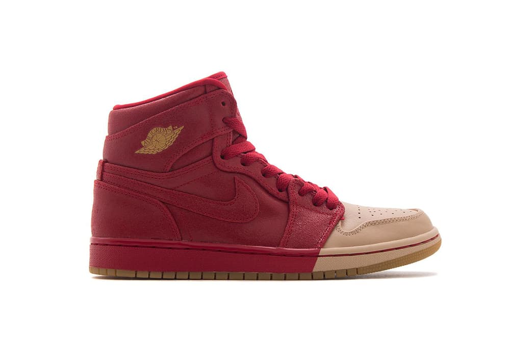 Nike Air Jordan 1 Women's Exclusive Iterations Tan Toe Pack Red White Black Gold Sneaker Silhouette Jordan Brand