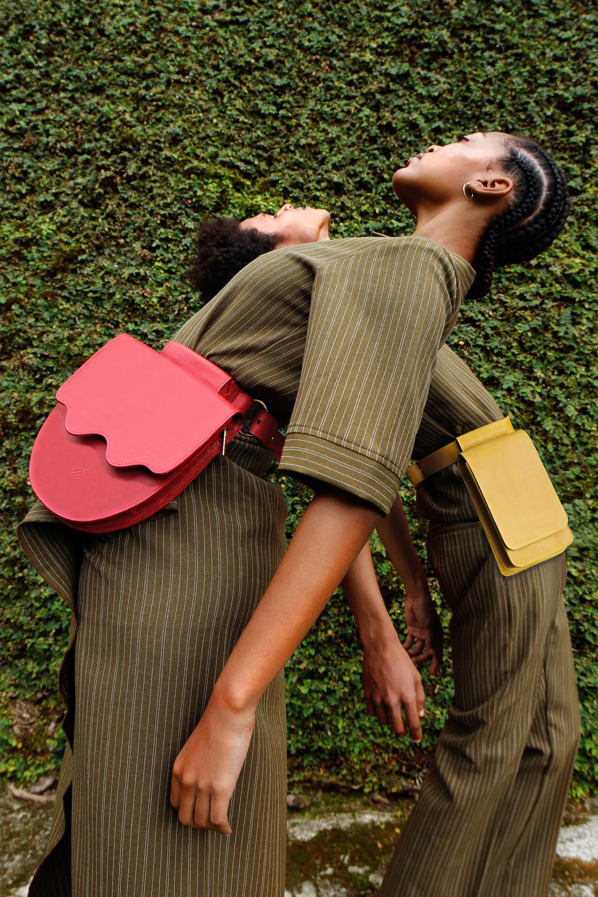Ashya Pre-Fall Collection Lookbook Leather Belt Bag Red Yellow