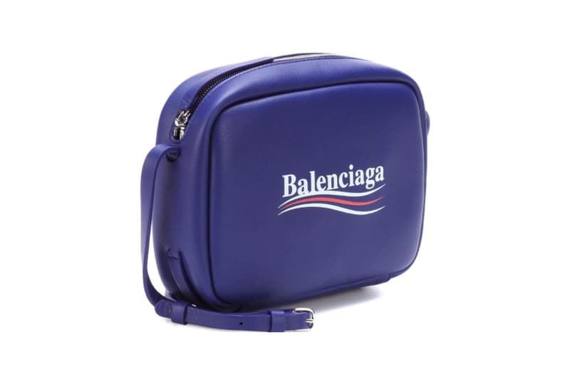 Balenciaga Everyday Leather Crossbody Bag Bleu Blue