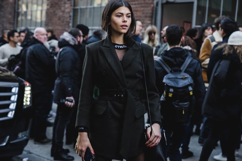 Heron Preston Woman protected ladies from the winter wind 2018 Streetsnaps