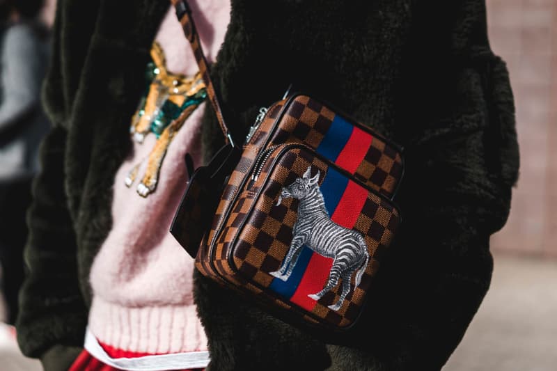 Louis Vuitton Bag Woman protected ladies from the winter wind 2018 Streetsnaps