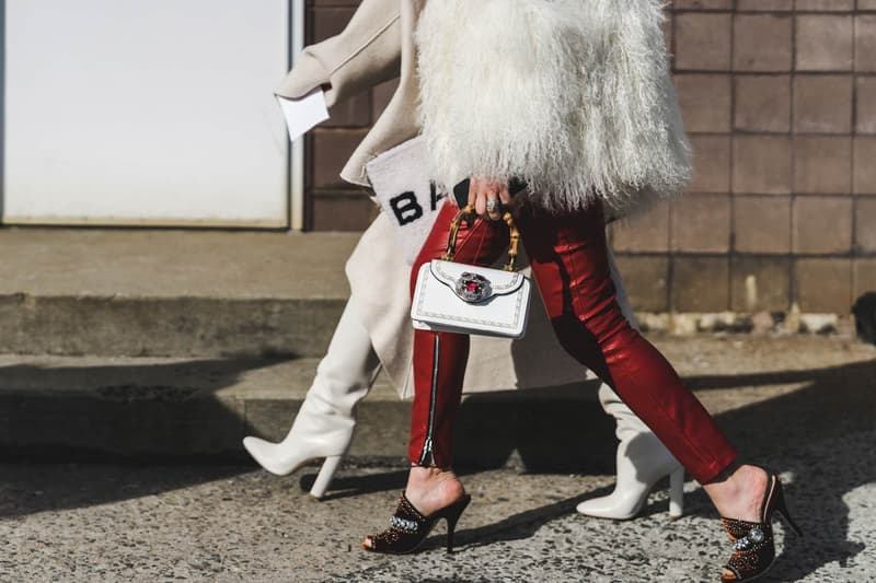 Balenciaga Woman protected ladies from the winter wind 2018 Streetsnaps