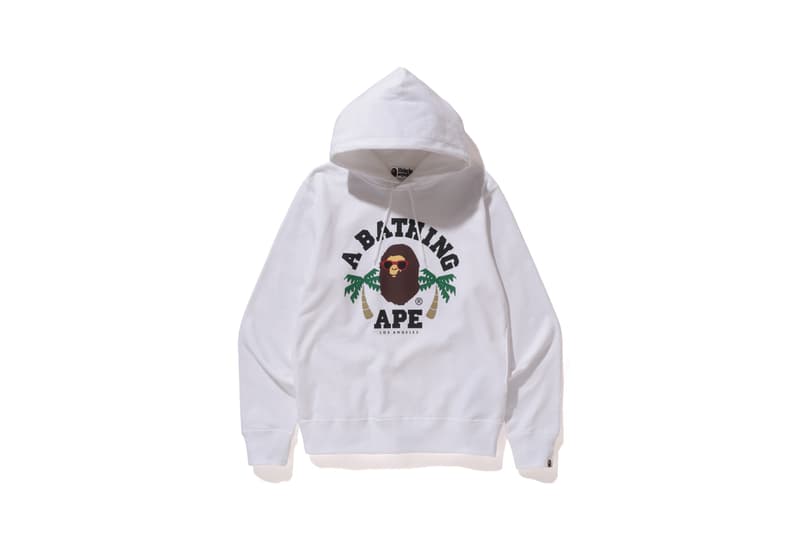 BAPE Los Angeles Capsule Collection T-Shirts Hoodies Sweaters Shorts White