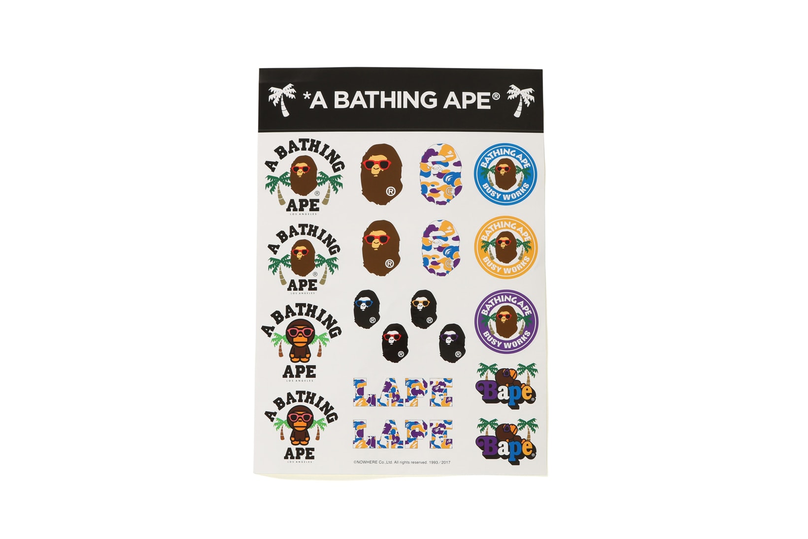 BAPE Los Angeles Capsule Collection T-Shirts Hoodies Sweaters Shorts Stickers