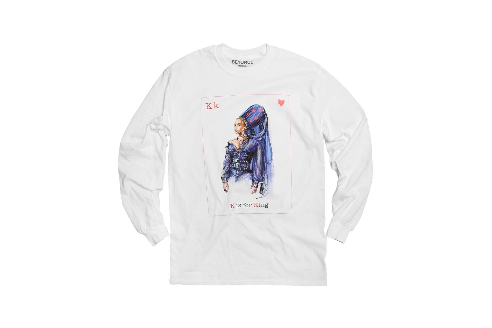 Beyonce Valentine's Day Long Sleeve T-Shirt White