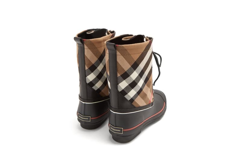 Burberry's House-Check Durable Rainboots Christopher Bailey Check Pattern Nova Check Rain Weather Fall