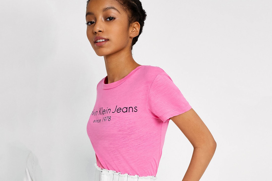 Klein Hypebae Minimal 90s | Logo T-Shirt Drops Pink Calvin