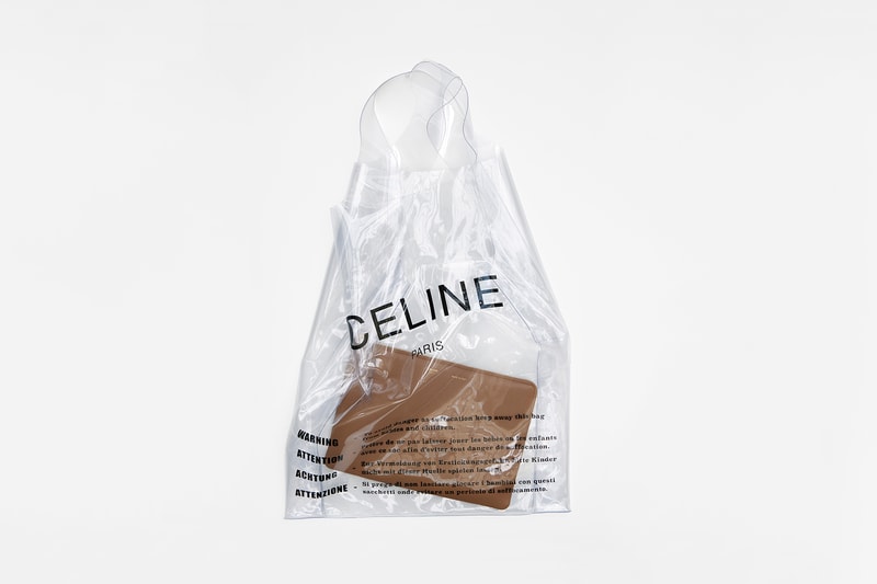 Celine Plastic Bag Solo Clutch Tan Lambskin
