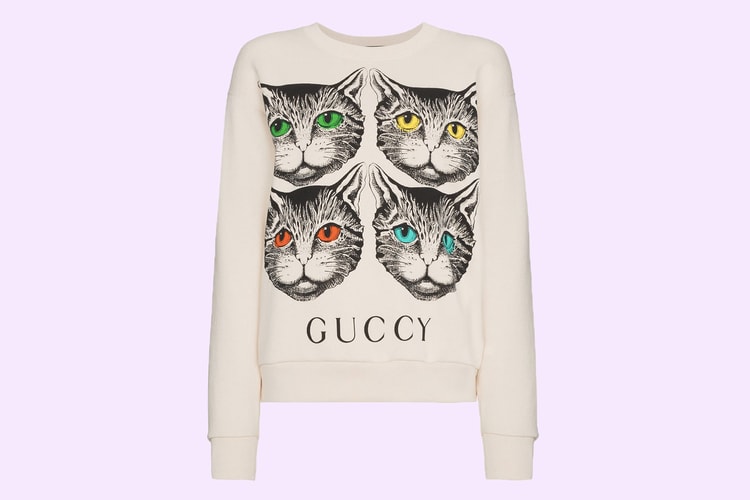 Cement Your Cat Lady Status With This Graphic Gucci Sweatshirt