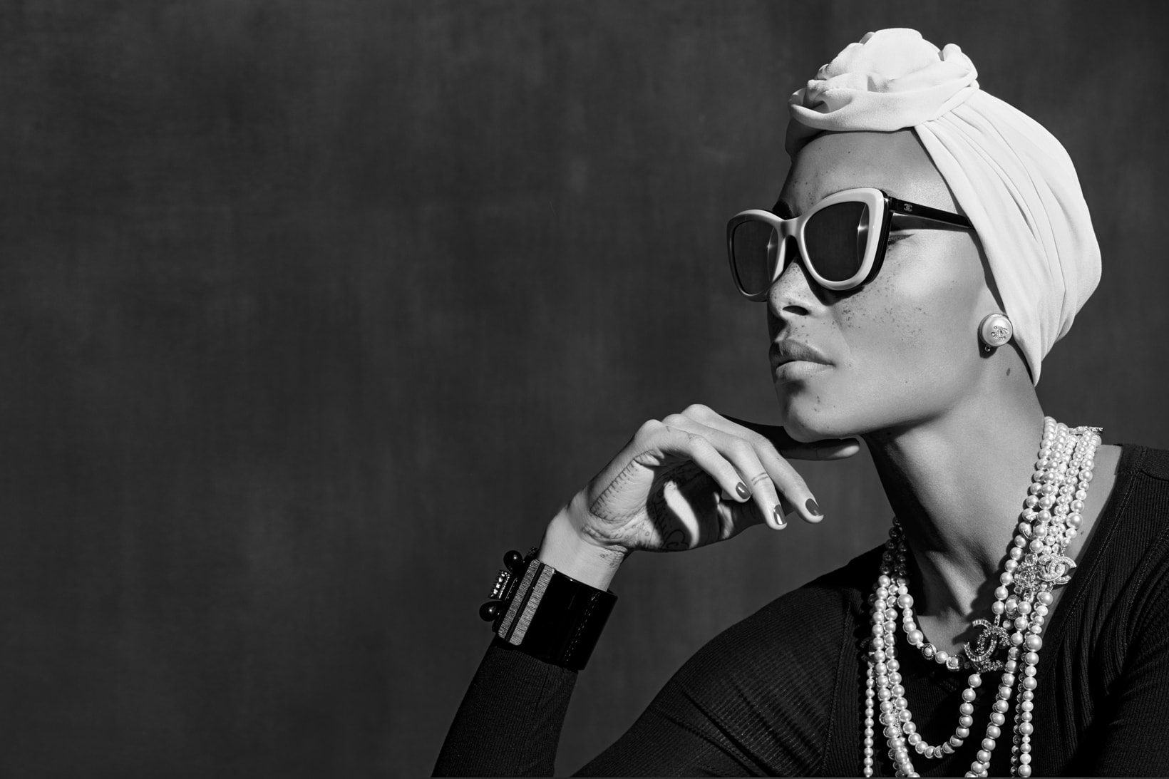 Adwoa Aboah Chanel Spring/Summer 2018 Eyewear Campaign Karl Lagerfeld