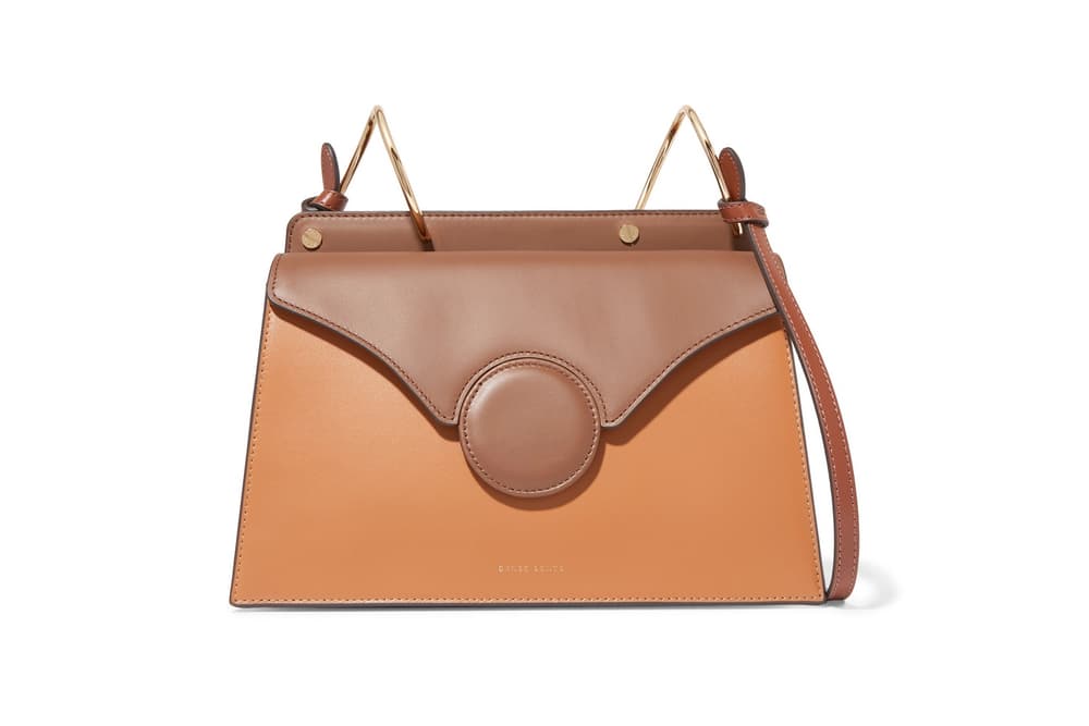 Danse Lente Phoebe Two-Tone Leather Shoulder Bag Tan