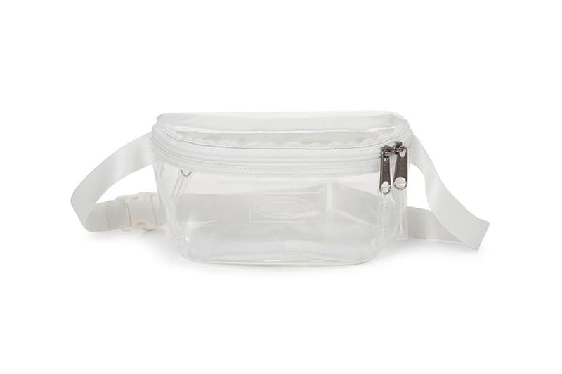 Eastpak pvc transparent see through clear black backpack bum bag fanny pack Padded Pak'r Springer Film rucksack