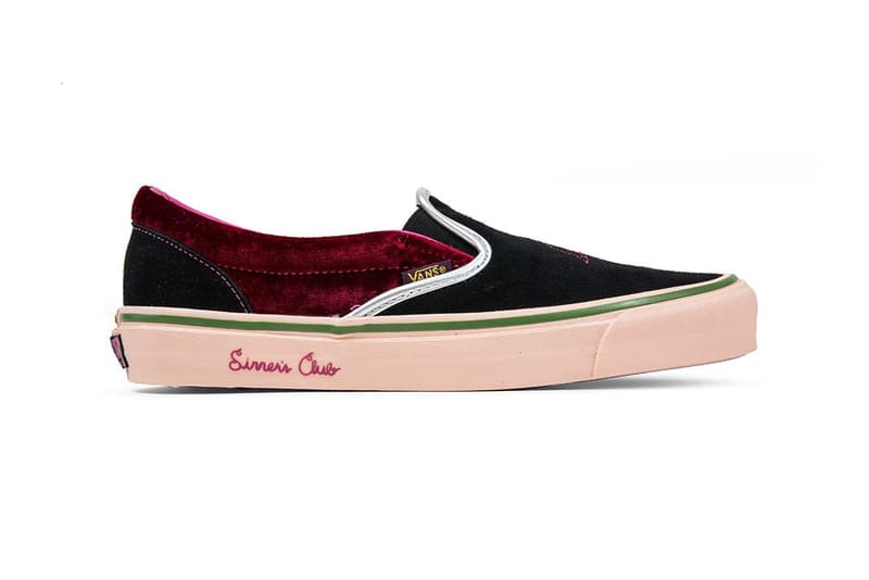 Feature x Vans Vault Sinner's Club Slip-On Purple Velvet