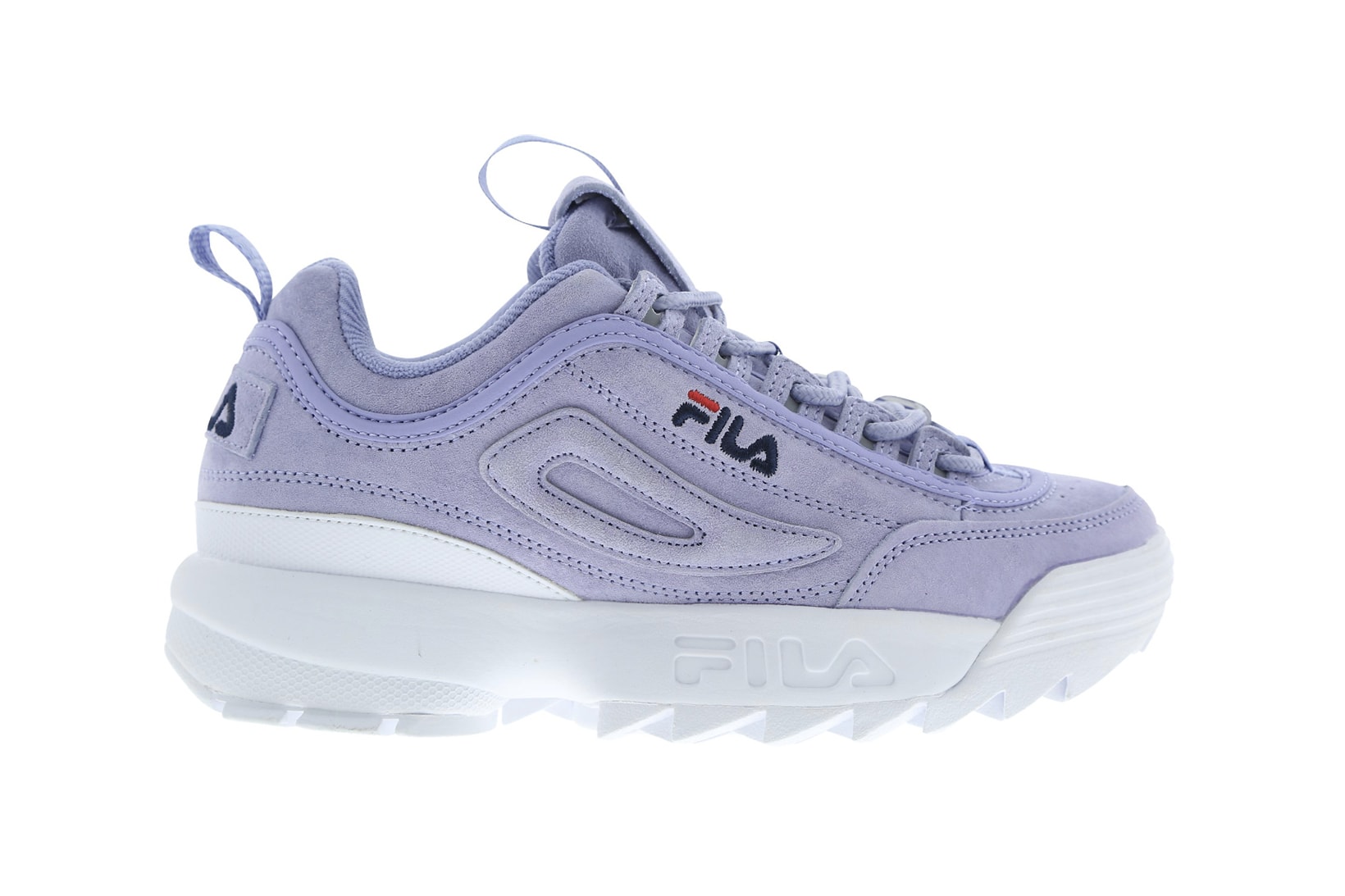 FILA ultra violet pantone 2018 disruptor 2 II sneaker sweet lavender pastel purple chunky bulky 90s dad shoe affordable where to buy Foot Locker