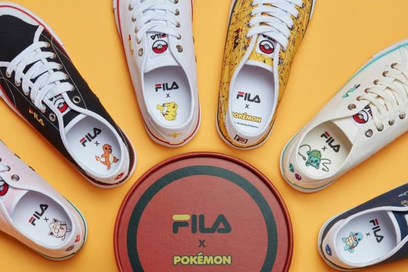 FILA Korea Pokemon Capsule Sneaker Collection Pikachu Bulbasaur Squirtle Jigglypuff Charmander Anime Cartoon Pocket Monsters