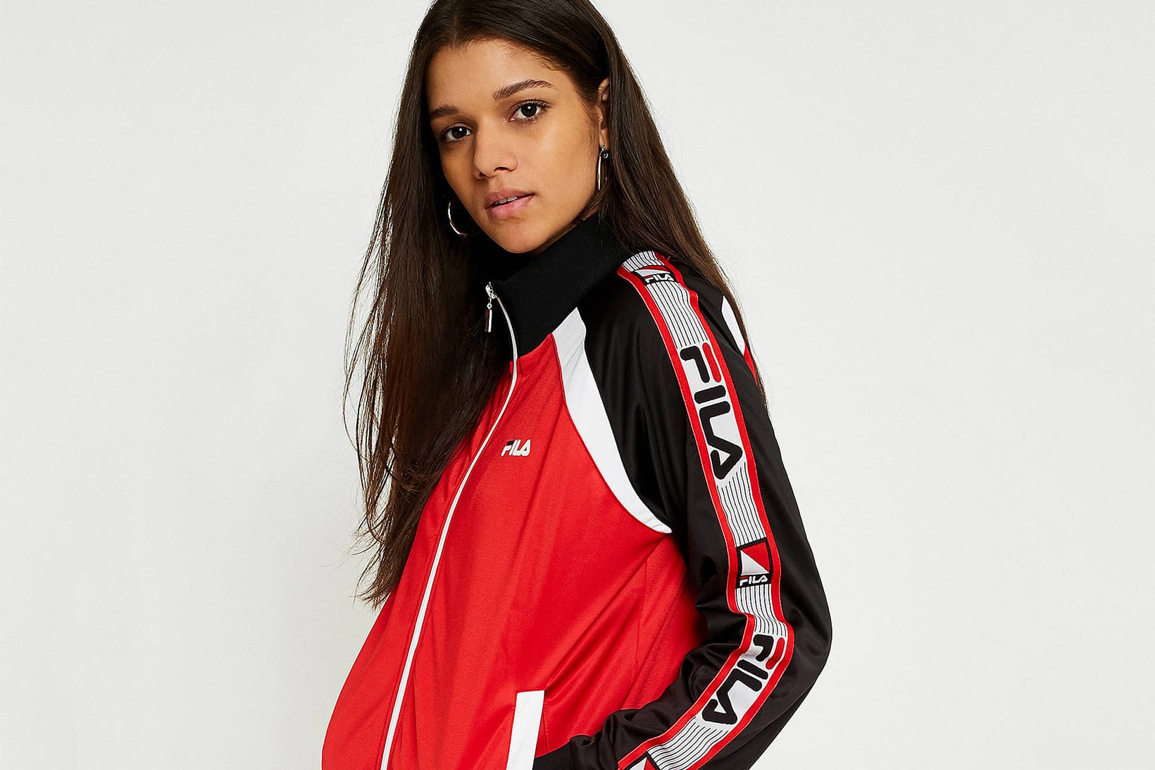 Womens '90s Athletic Track Jacket 