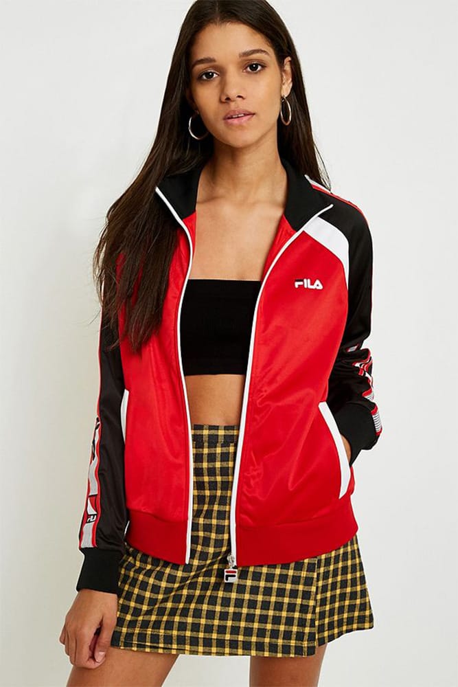 black and red fila jacket