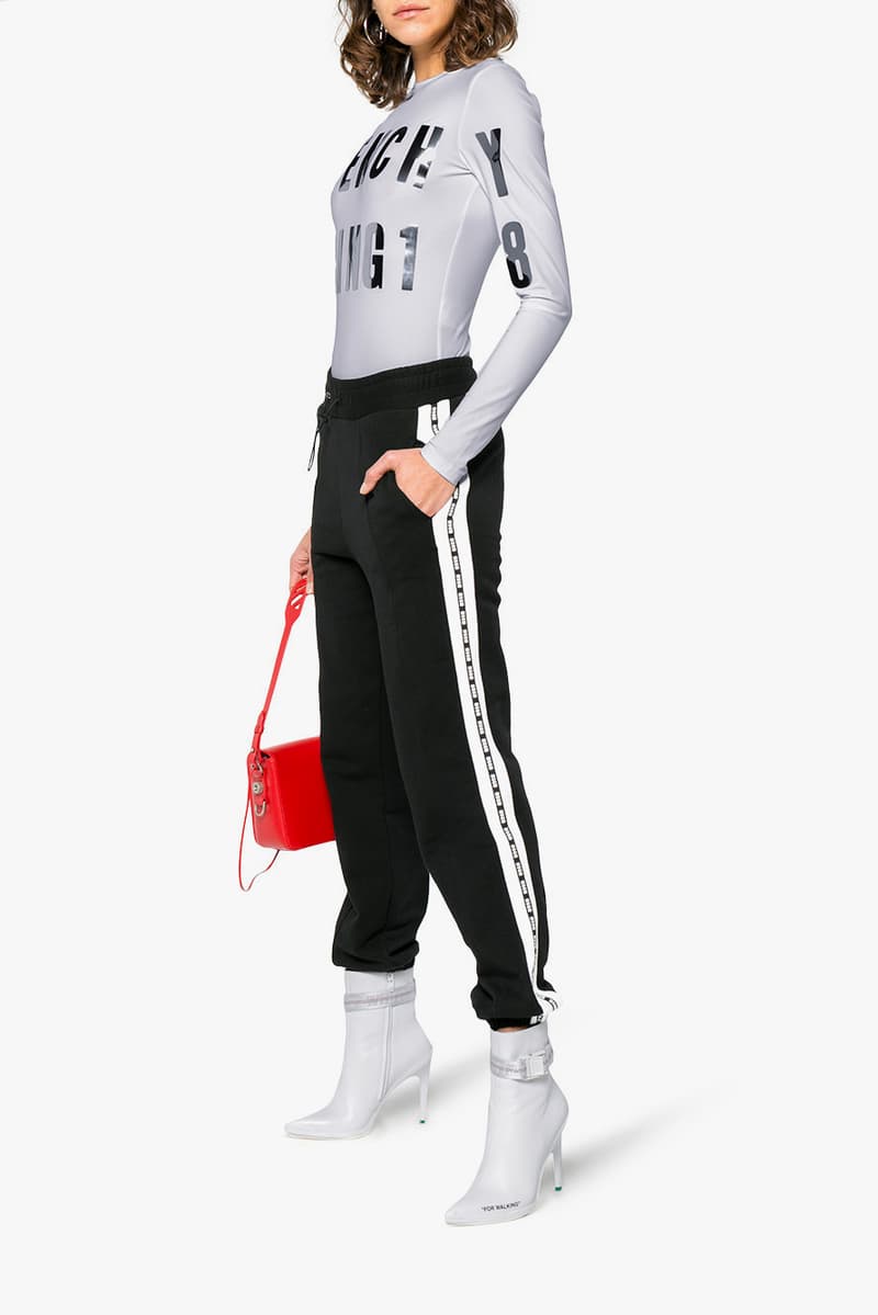 Givenchy Spring 2018 Logo Bodysuit Grey Look
