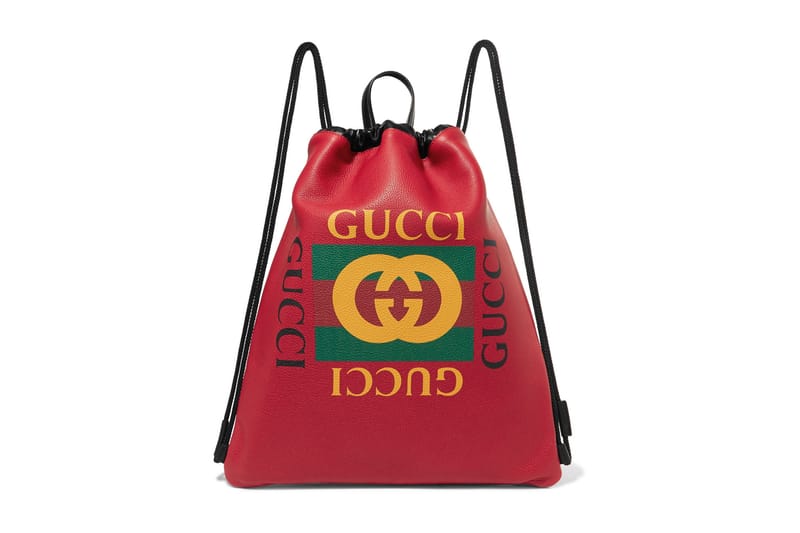 Gucci's New Drawstring Backpack Is Redder Than a Rose