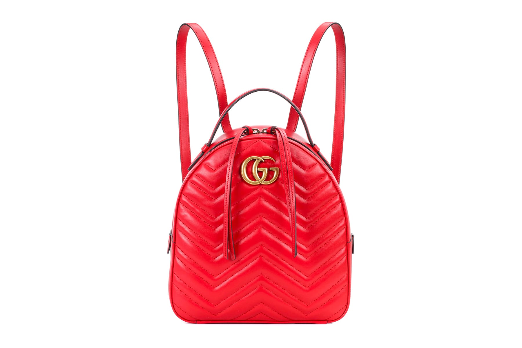 gucci red leather backpack