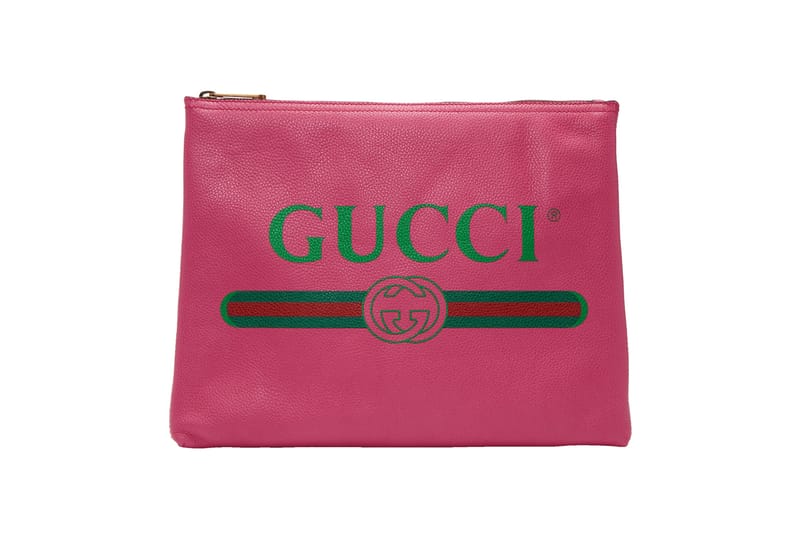 Gucci's Vintage Logo Leather Pouch Arrives in Pink