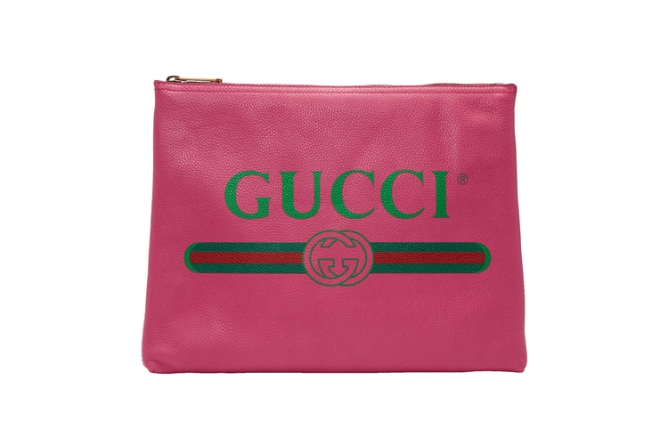 Gucci's Vintage Logo Leather Pouch Arrives in Pink