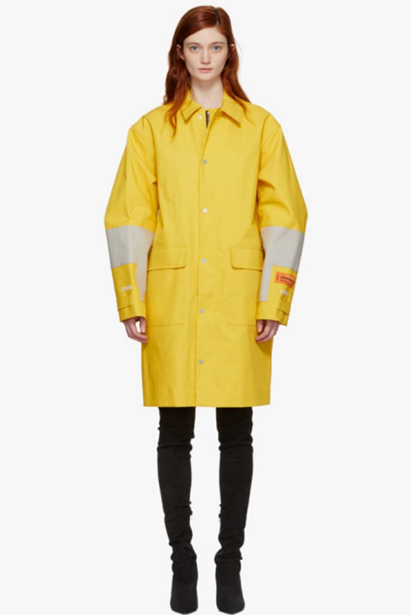 Heron Preston Bonded HP Raincoat Yellow