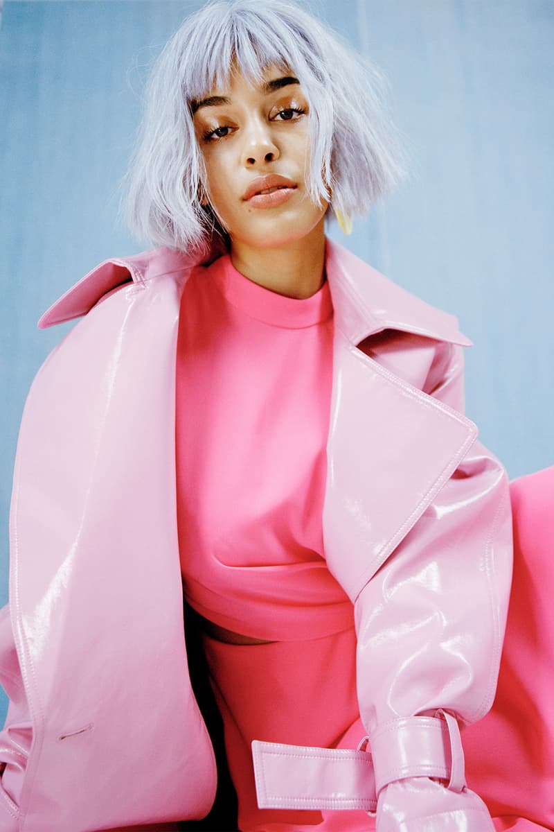 Jorja Smith brit award winner 2018 interview photoshoot editorial asos magazine 100 issue brits purple hair bob