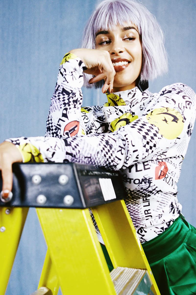 Jorja Smith brit award winner 2018 interview photoshoot editorial asos magazine 100 issue brits purple hair bob