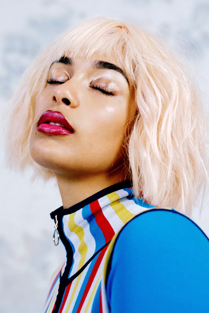 Jorja Smith brit award winner 2018 interview photoshoot editorial asos magazine 100 issue brits purple hair bob