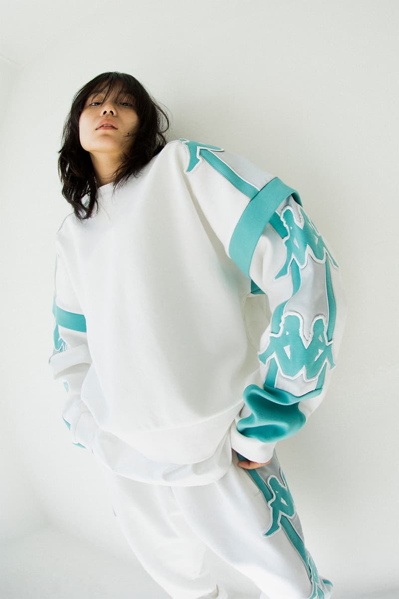 kappa spring summer banda collection teal white omni logo tracksuit