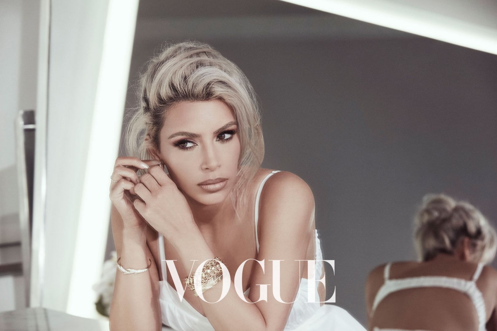 Kim Kardashian KKW Beauty Interview Vogue Taiwan Makeup Cosmetics Feature Photoshoot