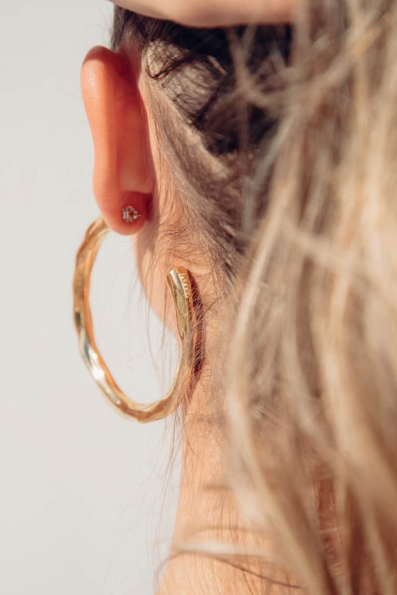 Pamela Love KITH Women Gold Bamboo Hoop Earrings