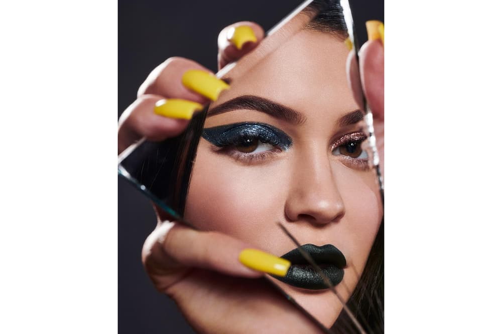 Super Mom Kylie Jenner Displays Her New Makeup Line