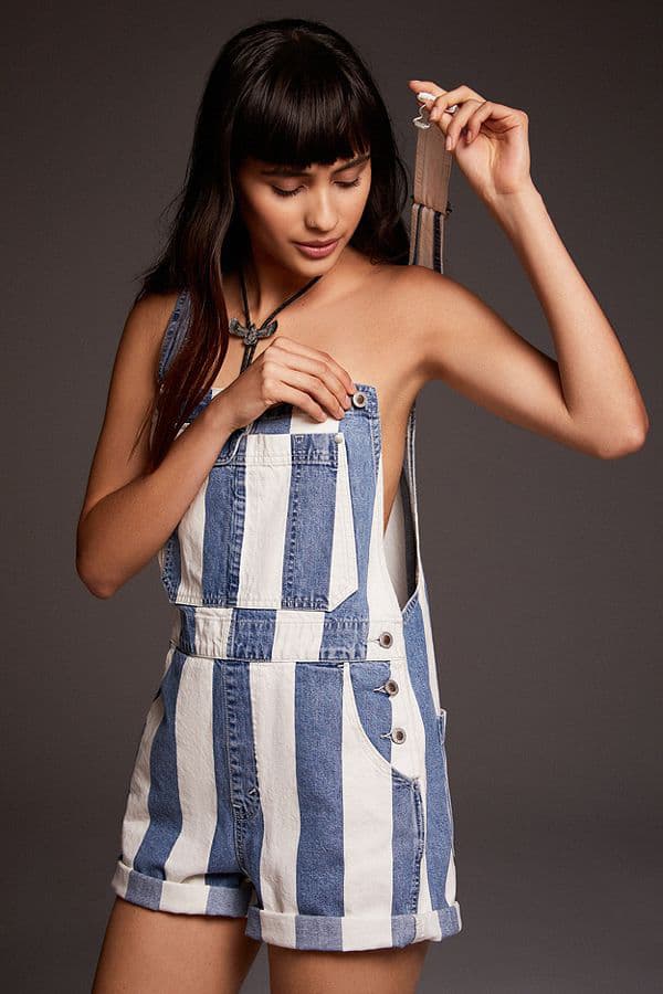 Levi's Striped Shortall Overall Urban Outfitters | Hypebae