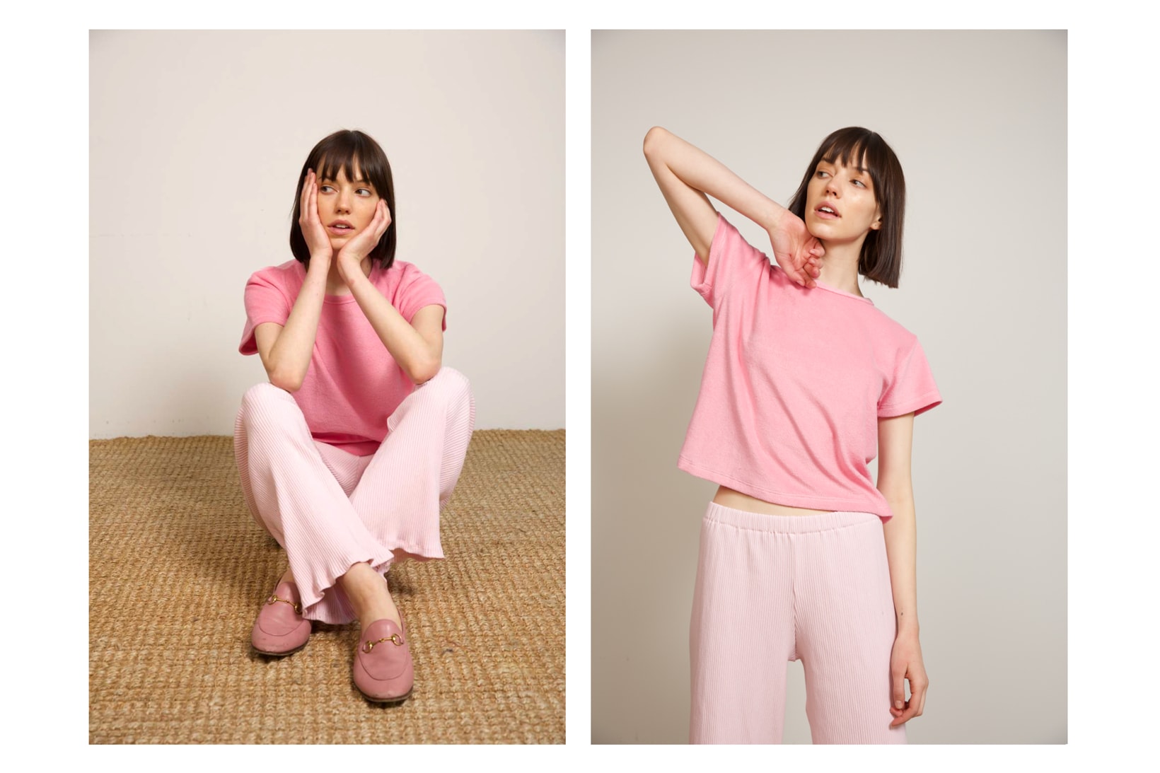 Liana Spring/Summer 2018 Collection Lookbook Pants Tee Pink