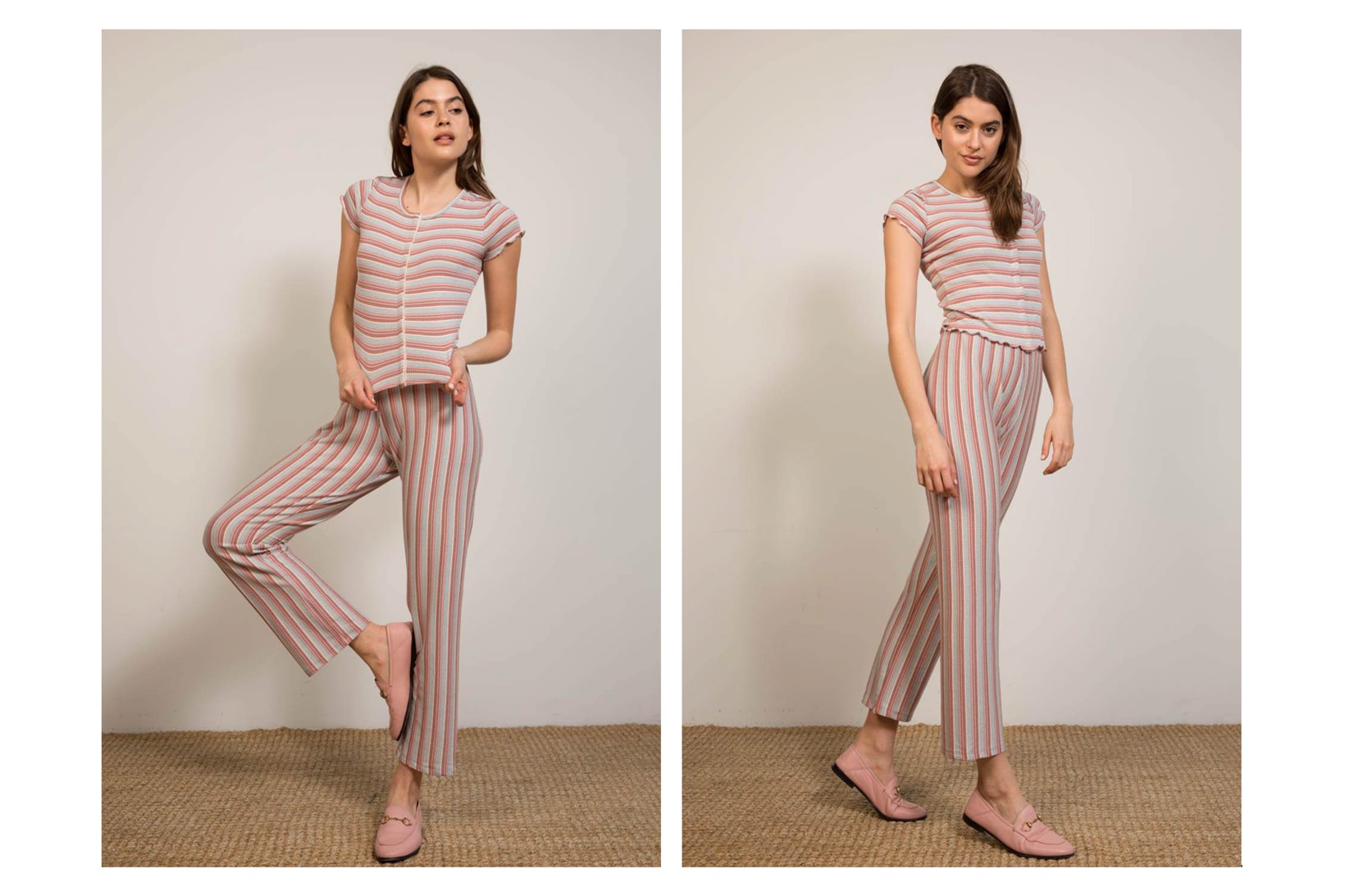 Liana Spring/Summer 2018 Collection Lookbook Striped Shirt Pants