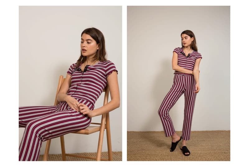 Liana Spring/Summer 2018 Collection Lookbook Striped Pants T-Shirt