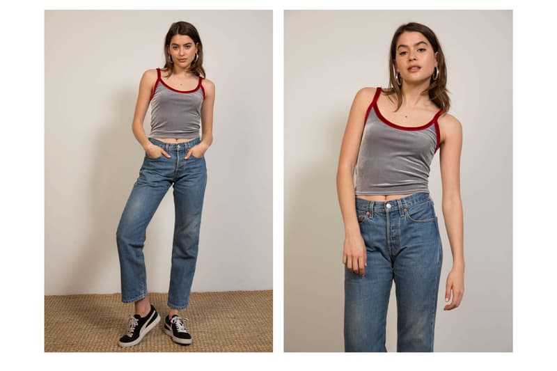 Liana Spring/Summer 2018 Collection Lookbook Velvet Tank Grey